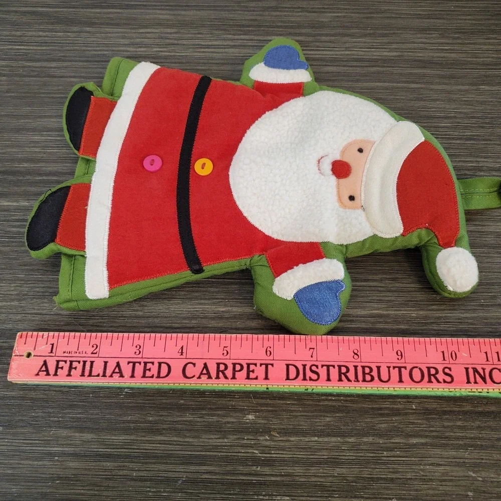SINGLE Decorative Santa Claus Shaped Oven Mitt Pot Holder Kitchen Holiday Decor